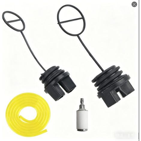 Kit di tappi per serbatoi olio e carburante compatibile con motoseghe Poulan modelli 1900, 1950, 2050, 2055, 2150, 2175, 2250, P3314, PP4218, 2375, Wild Thing – Ricambio universale in gomma resistente