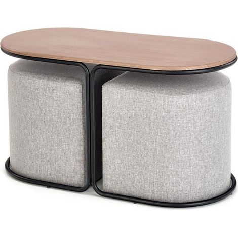 Mesa de centro Houston 1247 , 43x49x88cm, Diámetro: 0, MDF, Ovalada