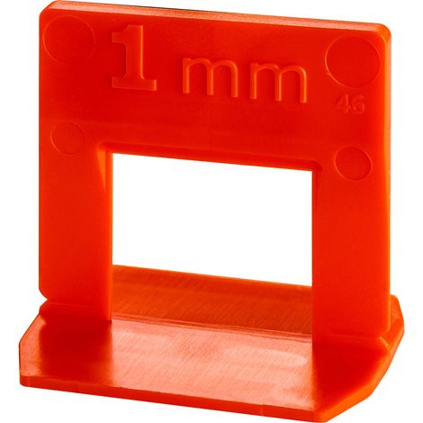 Stabilo Fliesen Verlegehilfe Nivelliersystem Zuglasche rot 1 mm 100 Stück (1/2)