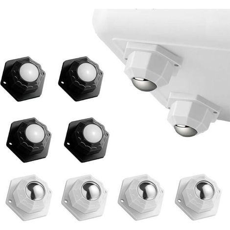Juego de 8 mini rodillos autoadhesivos para muebles, rodillos adhesivos universales de 360°, rodillos para transferencia de muebles.