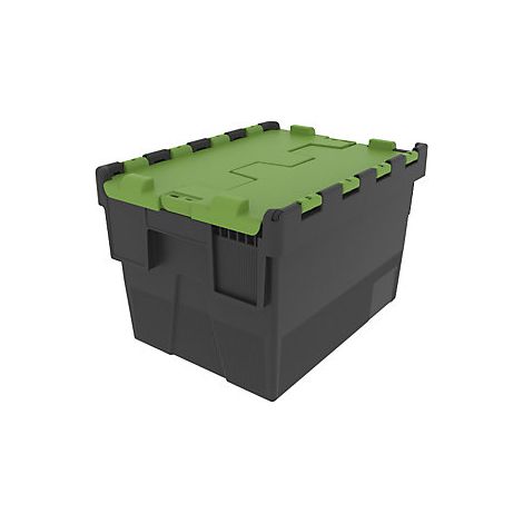 Mehrweg-Stapelbehälter  LxBxH 400 x 300 x 264 mm  schwarz/grün