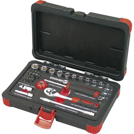 Dogher 500-002 MALETIN VASOS HEX 1/4 34 PZAS