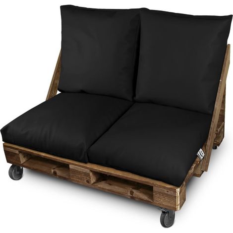Cojín Multiusos Suelo o Respaldo o Asiento para Palets Exterior Negro Happers 60x60 (1 unidad) Negro