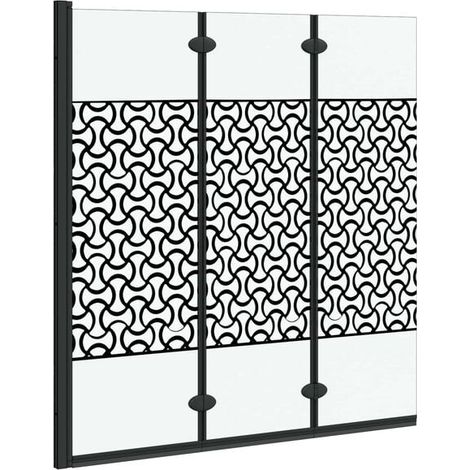 Cabine de douche transparente noire, 130 x 130 cm