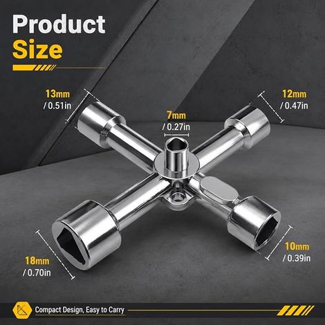 Triangle Wrench 5 Sizes (0.276/0.394/0.472/0.512/18mm) (1/4)