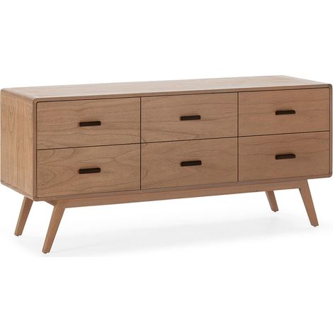 Aparador 160X50X75 Madera Color Marron Miel/Negro (1/5)