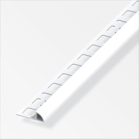 alfer Viertelkreisprofil PVC glatt brilliantweiß Fliesenschienen (1/2)