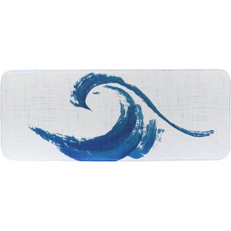 Tappeto in microfibra stampato a onde 45x120 cm - manureva - Tendance (1/2)