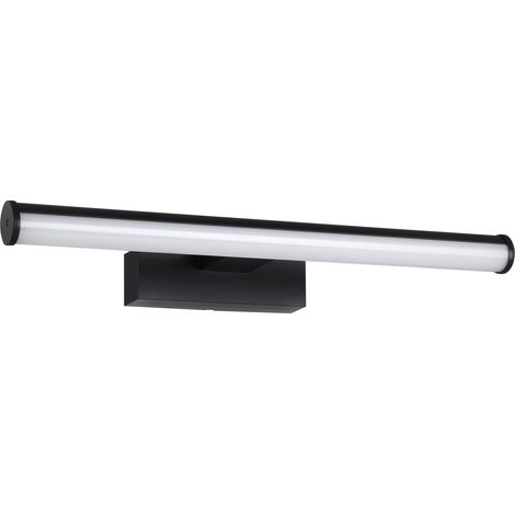 LED Applique miroir Vadumi, lampe salle de bain, plastique noir et (1/3)