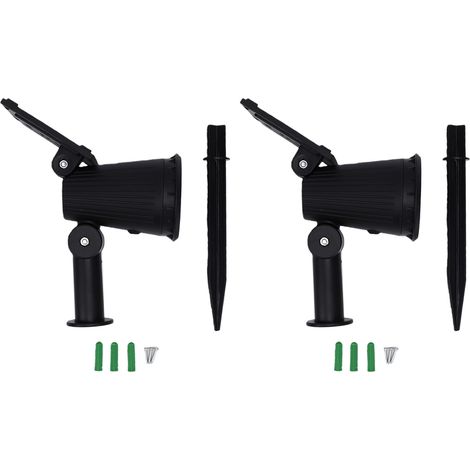 LED Solar-Gartenstrahler, 180° verstellbar, regen- und windbeständig, für Bäume und Terrassen, 2er-Set, mehrfarbig. (1/5)
