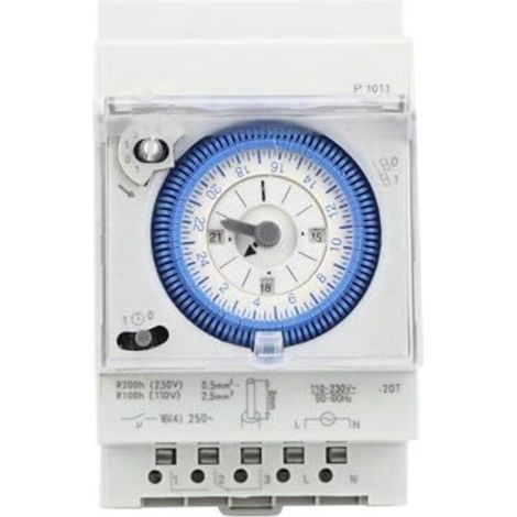 Horloge Piscine Mécanique 16A 250V Programmateur Piscine Horloge Chauffe Eau 15 Minutes 24 Heures pour Hogar, Cocina, Interior, Exterior Iluminación Exterior