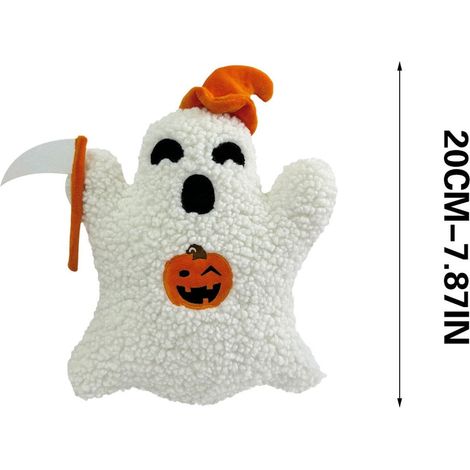 Coussin Fantôme - Décoration Halloween - Pour Canapé Chambre Salon Terrasse - 20 cm et 30 cm - 1 Pièce (1/3)