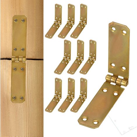 Lot de 10 - Charnière de caisse - 162 x 31 mm - Galvanisé - Charnières de porte - Charnières de placard (1/5)
