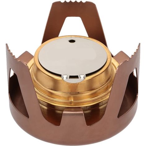 Mini réchaud à alcool Brleur de camping ultra-léger Brleur à esprit de four en alliage de cuivre (1/4)
