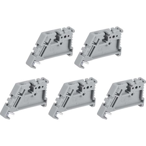 DIN Rail Montage Borniers Extrémité Butée Vis Type Pince Gris EW/35 Paquet de 20 (1/5)