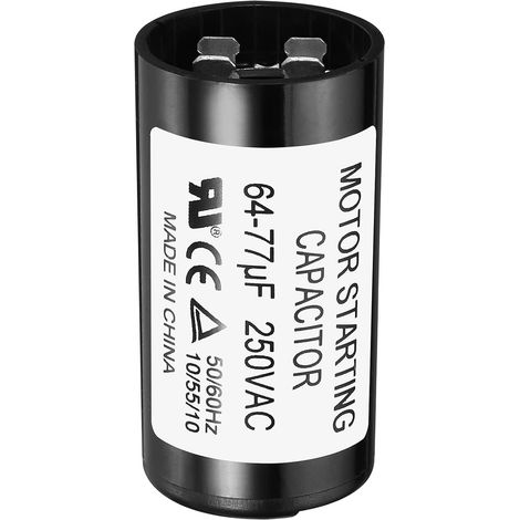Moteur Démarrage Condensateur, 64-77uF/Mfd 250V 50/60Hz CD60 Fonctionnement Condensateur Moteur Démarrage Condensateur pour Électrique Moteur Démarrage Fonctionnement (1/5)