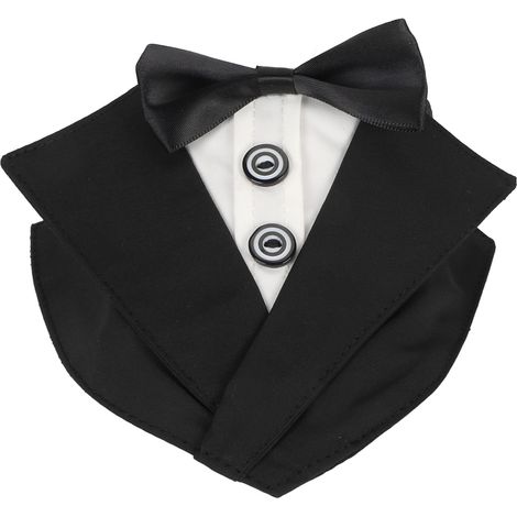 Elegantes und raffiniertes Smoking-Halstuch für Hunde mit verstellbarer Zierfliege, ideal für Hochzeiten und Partys (27 x 17 cm / 10,6 x 6,7 Zoll). (1/5)