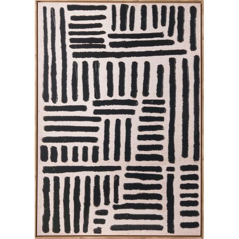 Canvas NAVAN Abstraktes Muster Schwarz