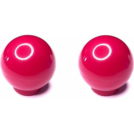 2x bouton de meuble boule diamètre 30mm plastique tiroir réparation bricolage, fuschia (1/3)