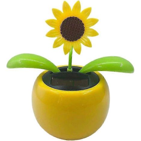 Lustige Auto-Dekoration, solarbetrieben, farbenfrohe Cartoon-Blume, tanzendes Schaukelspielzeug fürs Armaturenbrett – das perfekte Geschenk für Freunde-K (1/5)