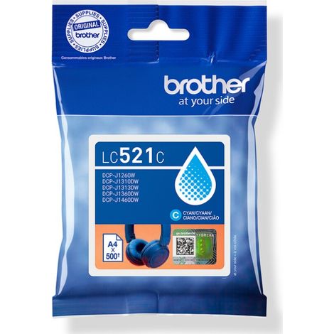 Patrone Brother LC-521C Cyan DCPJ1260x/1310x/1360x/1460x (LC521C)