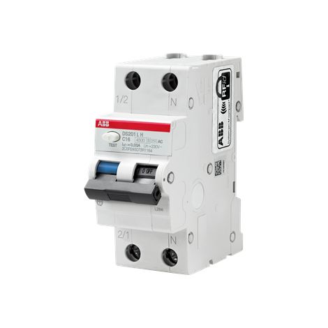 Interruttore differenziale magnetotermico 16A 30mA Tipo AC 4,5kA 1 Polo + N ABB DS201LHC16AC30 (1/2)