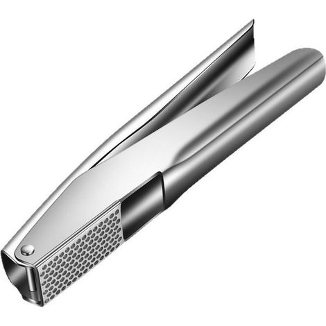 Prensa de ajos de acero inoxidable con diseño autolimpiante - KitchenAid para obtener ajo fresco (1/5)