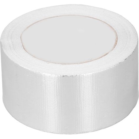 Ruban adhésif en fibre de verre et feuille d'aluminium résistant à la chaleur pour la réparation des conduits de climatisation (chaud/froid), 25 mètres x 6 cm. (1/5)