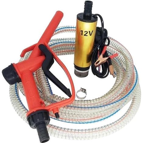 DC 12 V Ölpumpe, elektrische Ölpumpe, Betankungsdüsen-Set, elektrische Tauchölpumpe mit 5 m Schlauch A (1/5)
