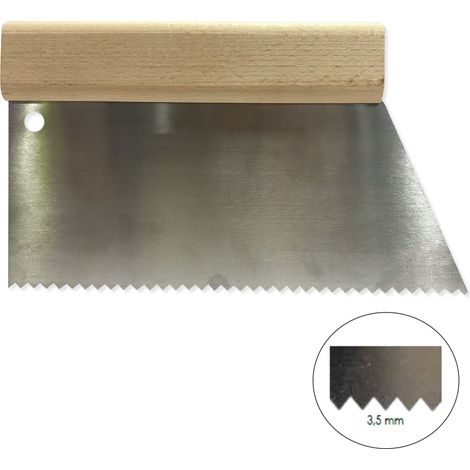 Gezahnte Spachtel 25cm Zähne 3.5mm -25 cm,  zähne : 3.5 mm
