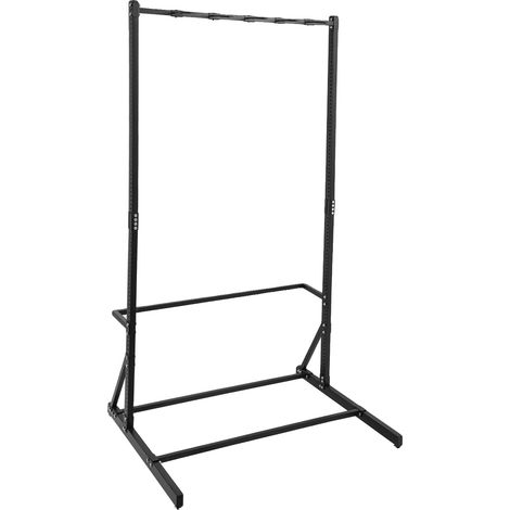 Portabiciclette, capacità 5 biciclette, ganci regolabili, colore nero. (1/2)