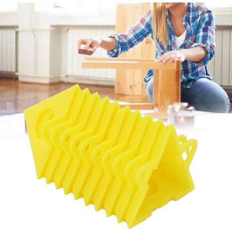 10 Pièces Accessoires de Levage pour Menuiserie Faciles à Installer Supports de Pieds Triangulaires-KZQ (1/5)