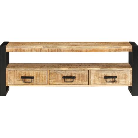 Mobile TV Armadietto TV Mobile Porta TV 120x30x45 cm in Legno Massello di Mango (1/3)