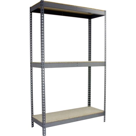 SimonRack Scaffale Industriale, 1500x1500x450 mm, 3 Ripiani in Legno, Portata 600 kg per Ripiano, Scaffale Carichi Pesanti, Grigio/Legno – Simonforte (1/3)