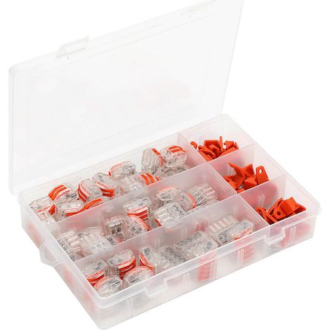 Connecteurs de fils à levier 60 pièces, connecteurs d'épissure compacts PCT‑212 213 215 avec vis de fixation (1/5)