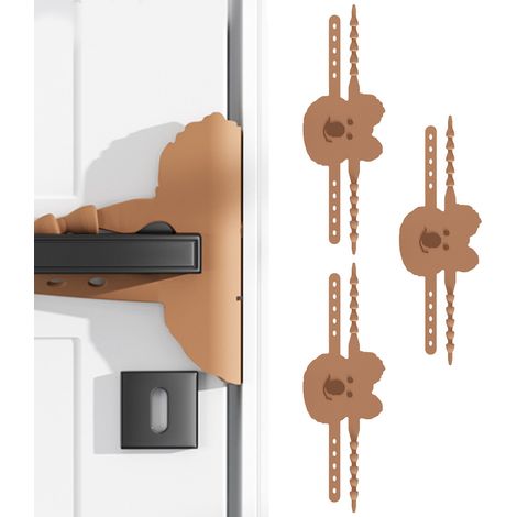 3 pièces Ferme-porte en silicone, amortisseur silencieux pour porte, réglable, anti-chute, adapté aux chambres d'enfants et lieux calmes (1/5)