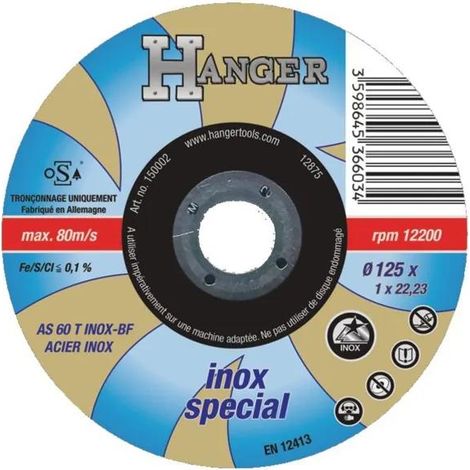 Hanger Trennscheibe 115 mm und 125 mm für Edelstahl