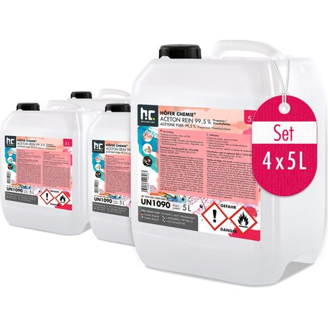 4x 5 L Aceton rein 99,5% (1/4)