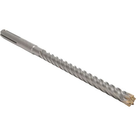 Foret SDS 6 cannelures carbure cémenté centrage auto, burin perforateur pour brique, pierre et béton, lot de 6, pointe rotative (1/5)