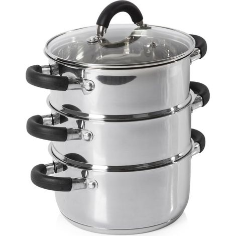 TOWER T80836 - 18cm 3 Tier Steamer S/Steel (1/5)