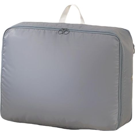 Filiyano – Sac de rangement auto-compressible ultra-compact, idéal pour ranger doudounes, couettes, vêtements et couvertures (gris, taille L pour (1/5)
