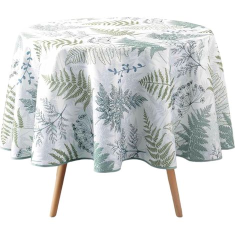 douceur d'intérieur, Nappe Ronde (Diamètre 180 cm) Melisandre, Polyester Imprimé (1/5)