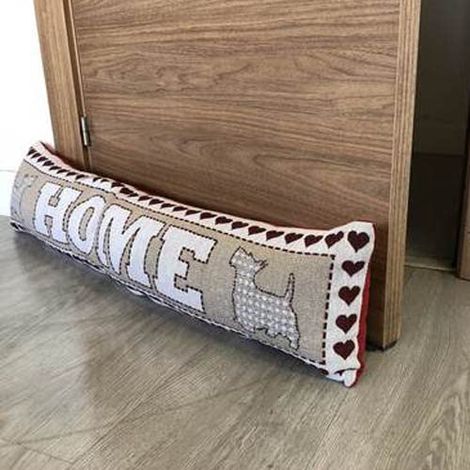 Boudin de Porte en Textile décoratif - Isolation Thermique pour Bas de Porte, Design Original de la Collection, avec Dimension Universelle de 85 cm de Long (1/5)