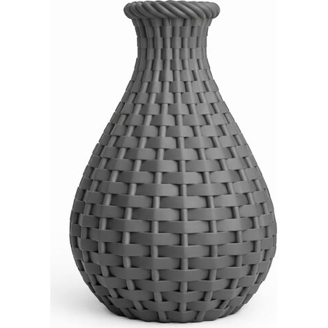 Vase ajouré, galon gris, déco bohème japandi (1/3)