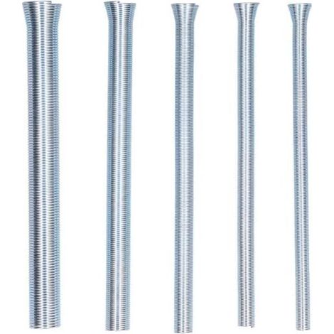 5 pièces ensemble de cintreuses de tubes à ressort, ensemble de cintreuses de tubes incurvés flexibles accessoires de cintrage pour tuyau en aluminium et cuivre (1/5)