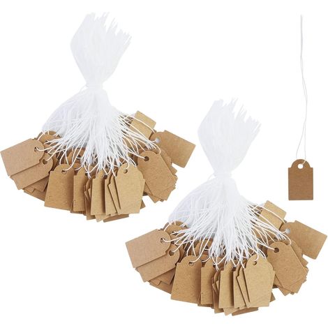 Etiqueta de precio con cordón elástico 25x15mm, etiqueta de precio pequeña para joyería,