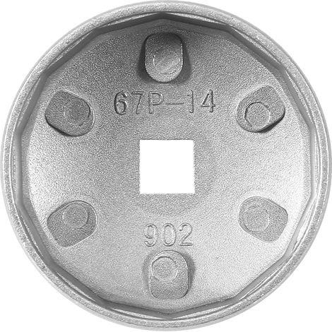 Bouchon de filtre à huile en aluminium 67 mm à 14 fentes, clé, élément filtrant, clé à douille automobile, outil de démontage (1/5)