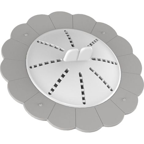 Crépine de protection anti-obstruction pour siphon de salle de bain, filtre de sol, filtre de douche, crépine d'évier, bouchon anti-cheveux pour cuisine et salle de bain, gris (1/5)