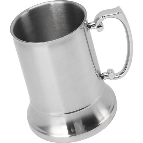 Chope à bière en acier inoxydable, antidérapante, résistante aux hautes températures, style moderne, tasse à café, 500 ml (1/5)
