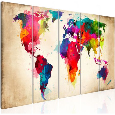 Tableau Imprimé "Bright Continents" 80 x 200 cm (1/2)